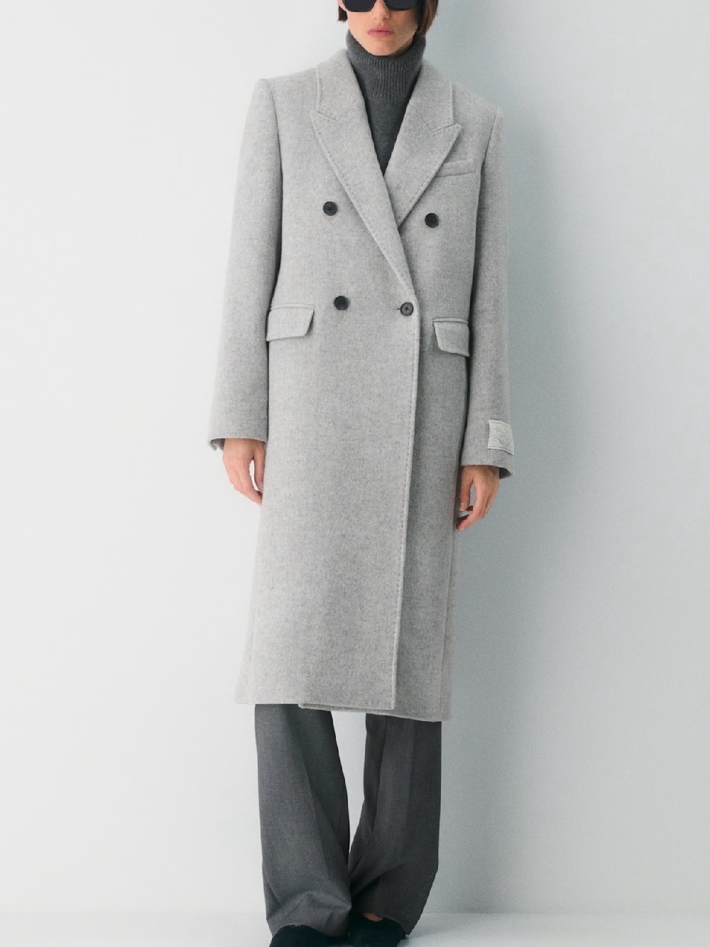 NWT Aritzia Babaton The Constant Coat - Women’s Double-Breasted Gray Wool Coat